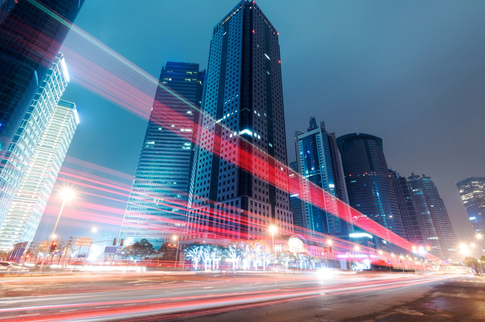 Global city connections at night